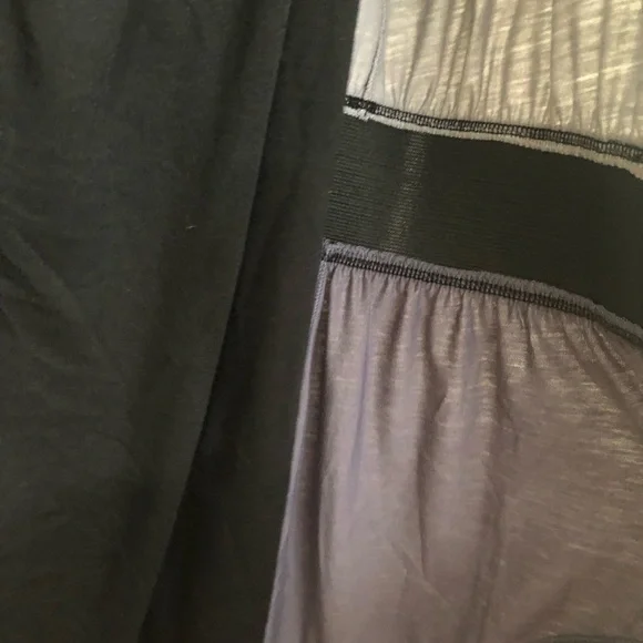 AS U WISH Medium Layered Belted Dress Colorblock Black Gray Short Sleeve NWOT - Picture 9 of 16